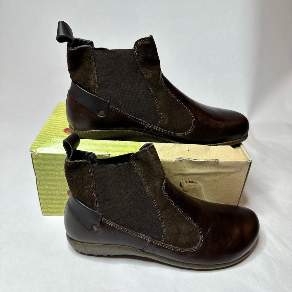 Naot Konini Brown Walnut Ankle Booties Leather Comfort Size EU 40 US 8.5